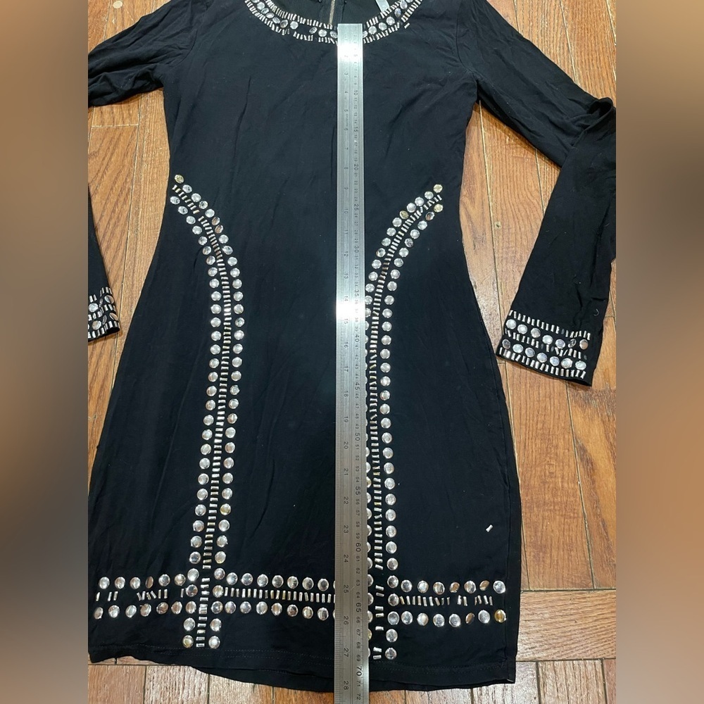 Black Embellished Top with Silver Accents - Picture 4 of 16